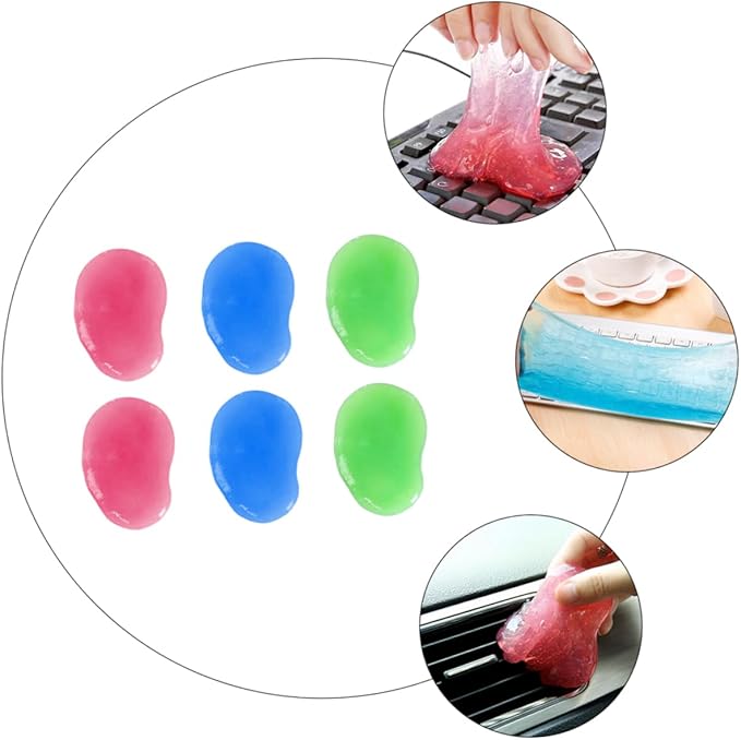 STOBOK 20PCS Keyboard Cleaning Gel Dust for Laptops and Desktops Electronics Detailing Tool Effective Gel Dust Remover Random Color