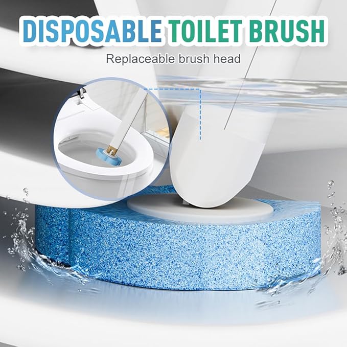Disposable Toilet Brush, 2026 New Toilet Brush Holder, Compact Wall Mounted Toilet Brush for Modern Bathrooms, Hygienic Toilet Cleaner for Families (Lavender Flavor 6PCS)
