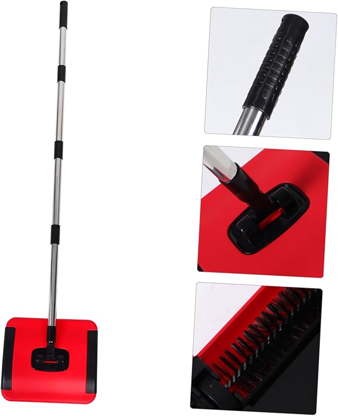 Cabilock Hand Push Carpet Sweeper Lightweight Manual Vacuum for Efficient PET Hair Removal Non-Electric Floor Roller Broom for Home Use