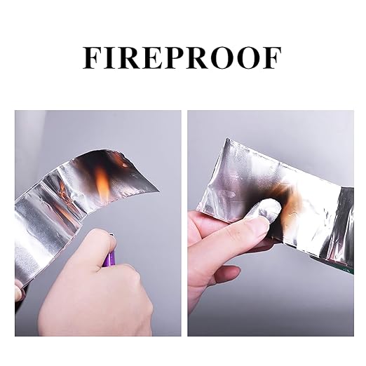ADHES Foil Tape Aluminum Tape Heat Resistant Tape Metal Duct Tape, Withstand from 80°C to 100°C, 75mm x 50m, 16Rolls Set, for HVAC, Repair Sealing and Insulation