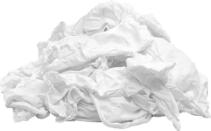 Premium White Knit (600 lbs. Pallet 12x50 lbs. Box of Rags) T-Shirt Cleaning Rags – White Cotton Rag for Cleaning, Staining, Oil, Grease & Dusting – Shop Rags Bulk for Multipurpose