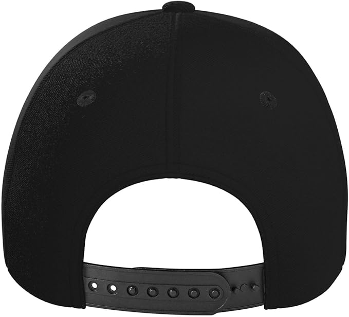 Vintage Style Broomball Outdoor Curved Brim Baseball Hat with Buckle Casual Mesh Hat