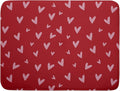 Valentines Dish Drying Mat for Kitchen Counter 18x24 Inch Valentine's Day Red Pink Love Heart Print Absorbent Reversible Microfiber Drying Mats Kitchen Countertop Protector Dishes Drainer Rack Pad