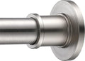 BRIOFOX Industrial Shower Curtain Rod - Rustproof Non-Slip 43-72 Inch 304 Stainless Steel Tension Curtain Rod for Window or Bathroom, Brushed Nickel