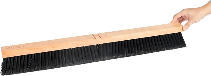 Restaurantware-BROOM HEAD ONLY: Clean Tek Professional 30-Inch Broom Head, 1 Heavy-Duty Push Cleaning Tool - Handle And Brace Sold Separately, Fine Plastic Bristles, Wooden, Commercial Use