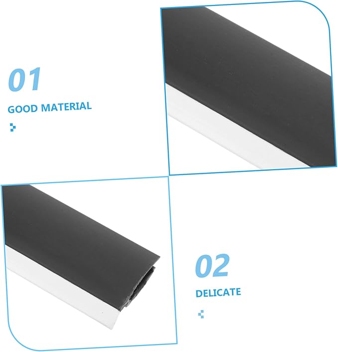 4pcs Rubber Dustpan Edge Strips Easy Replacement Lip Refills for Dustpan Repair Fit Rubber Strip for Improved Cleaning Efficiency and Secure Sealing