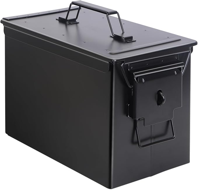 Ammo Can&Ammo Box, Fireproof & Waterproof Metal Storage Box - Perfect for Ammo, Lithium Batteries & RC Car Batteries