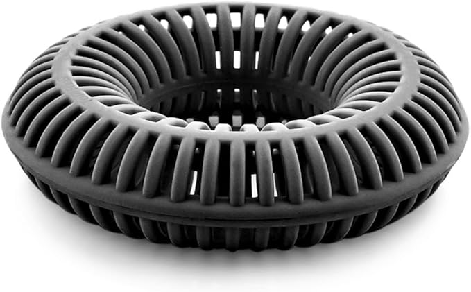 Bathroom Sink Hair Catcher for Pop-Up Drain – SinkRing 1.57" Precision Strainer for Bathroom Sink Drains | Clog-Free Hair Trap for Contacts, Earrings, Jewelry | No Suction or Screws – Charcoal Gray