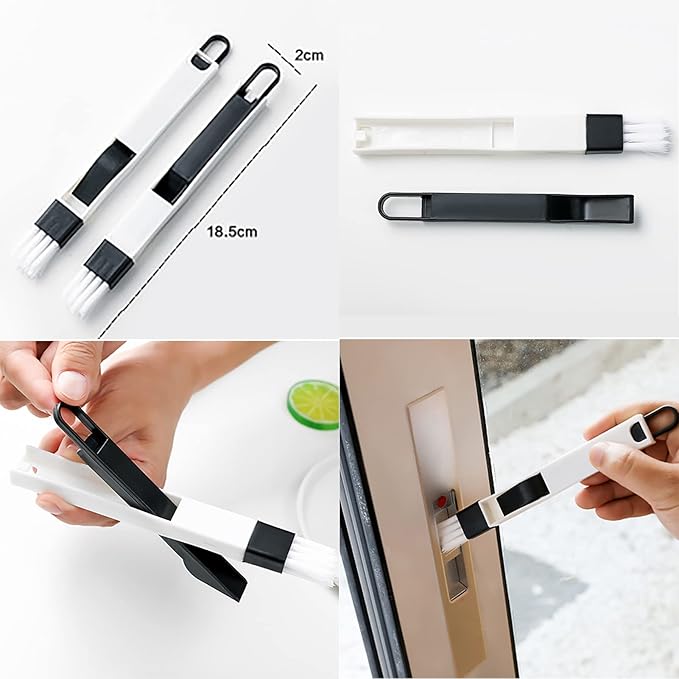 5Pcs Magic Window Cleaning Brush - Groove Gap Corner Crevice Cleaner for Windows and Tracks, Window Track Cleaning Tools