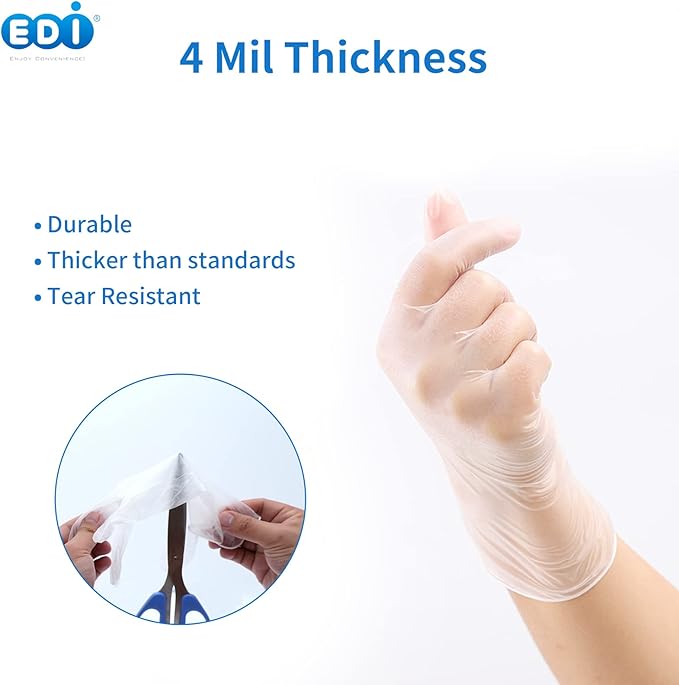 EDI Disposable Vinyl Gloves