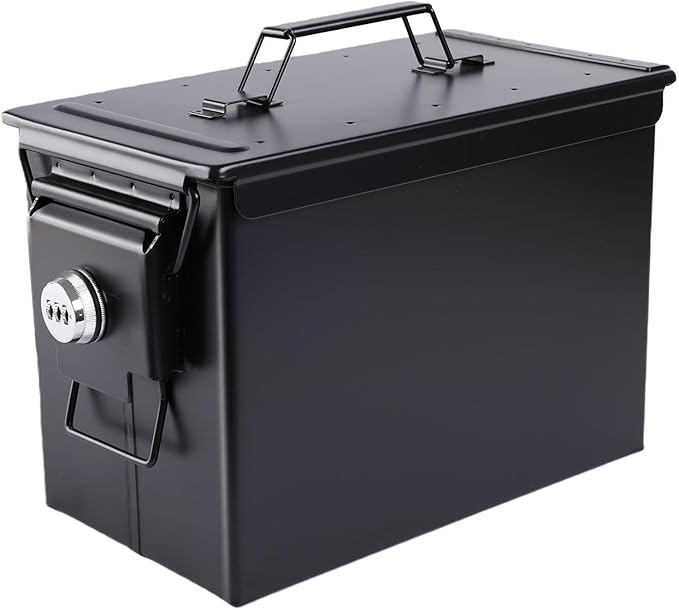 Ammo Can&Ammo Box, Fireproof & Waterproof Metal Storage Box - Perfect for Ammo, Lithium Batteries & RC Car Batteries