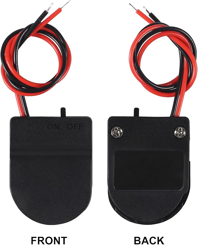 20pcs Button Battery Holder Coin Cell Battery Holder with Switch 1X CR2032 Battery Holder Battery Storage Boxes Cover with Leads On ON-Off Switch Socket Container CR2032 3V-Black