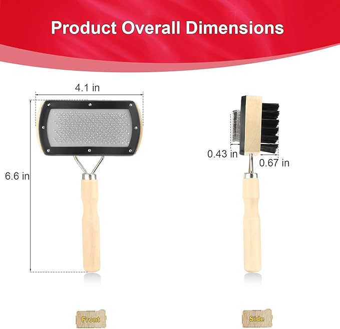Coil Cleaner Brush for AC, Double Sided Air Conditioner Coil Cleaning Brush for HVAC Evaporator Condenser Fin, Easy to Use Effectively Cleaning
