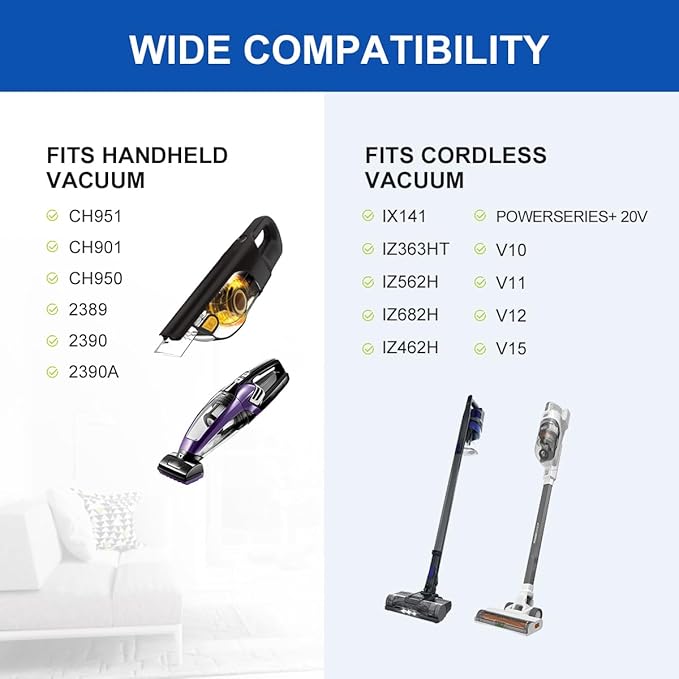 LANMU Wall Mount Holder with Cable Clip Compatible with Shark IX141 IX141AMZ IZ462H IZ682H IZ377H IZ376H IZ387H Pet Cordless Stick Vacuum and Handheld Vac CH951 CH950