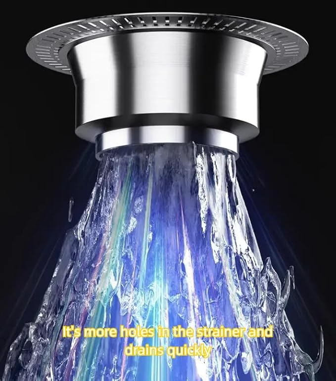 3 in 1 Kitchen Sink Drain Strainer,Universal Stainless Steel Kitchen Sink Stopper, Pop Up Anti-Clogging for 3-1/2 Inch US Standard Sink Drain Strainer (Style2-1Pcs)