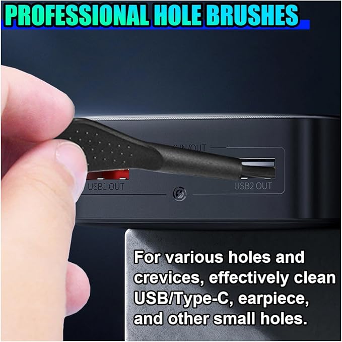 10PCS Car Detailing Brush Kit, Nylon Anti-Static Car Interior Cleaning Tools, Portable Crevice Cleaning Brush Auto Dusting Tool Multipurpose for Dashboard Air Vent Computer Keyboard