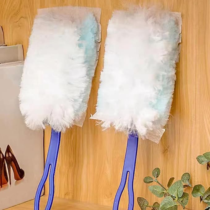 Electrostatic Duster with Handle 11pcs Set for Home Cleaning, Disposable Dusting Brushes with 10 Replacement Cloths, Kitchen and Furniture Dusting Tool for Window Blinds and