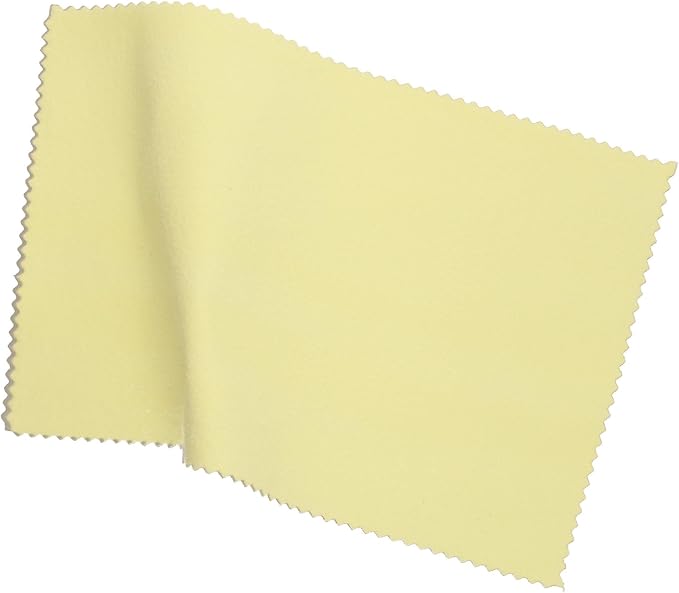 Sunshine Polishing Cloth 25 Pack – Soft Yellow Cloth Cleans Jewelry, Gold, Silver, Brass, Copper and Metals – Leaves A Long-Lasting Luster, No Scratching, Non-Abrasive – 7.5 x 5 Inches