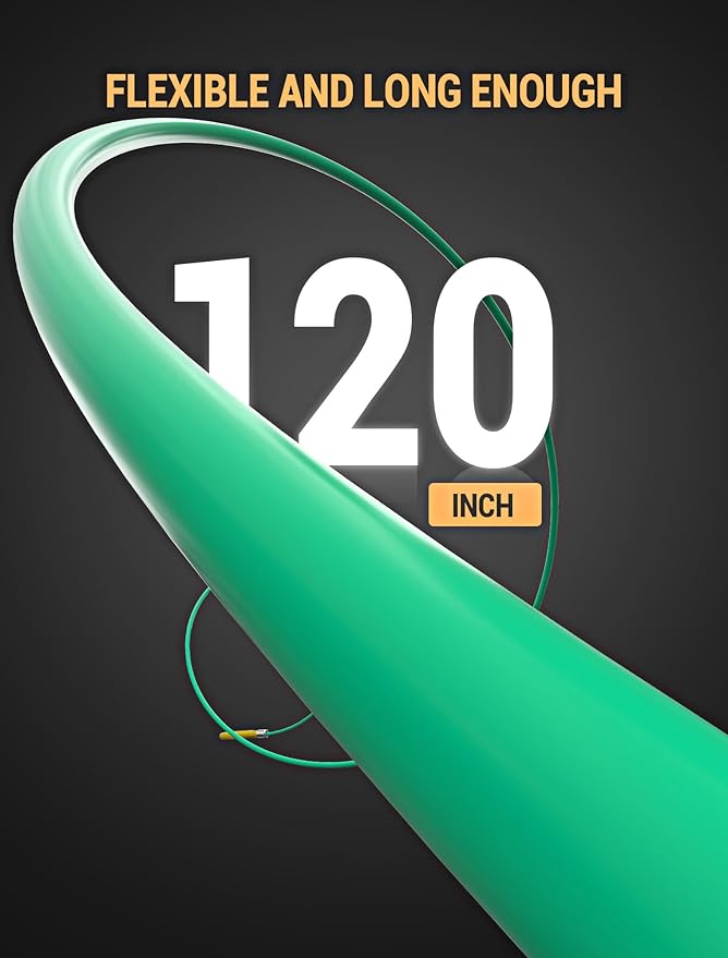 Auto Sunroof Cleaning Tool, 120 Inch Flexible Pipe Brush, 2PCS Tube Cleaning Brushes for Car Sunroof, Windshield Wiper Drain Hole