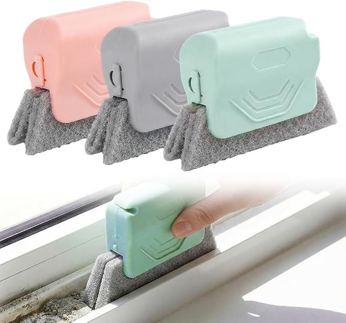 Kruggo Magic Window Track Cleaner, 2026 New Seal Cleaner Tool, Creative Cleaner Tools for Window Slot, Sliding Door Track, Tile Lines, Blinds, Baseboard (Mix-3PCS)