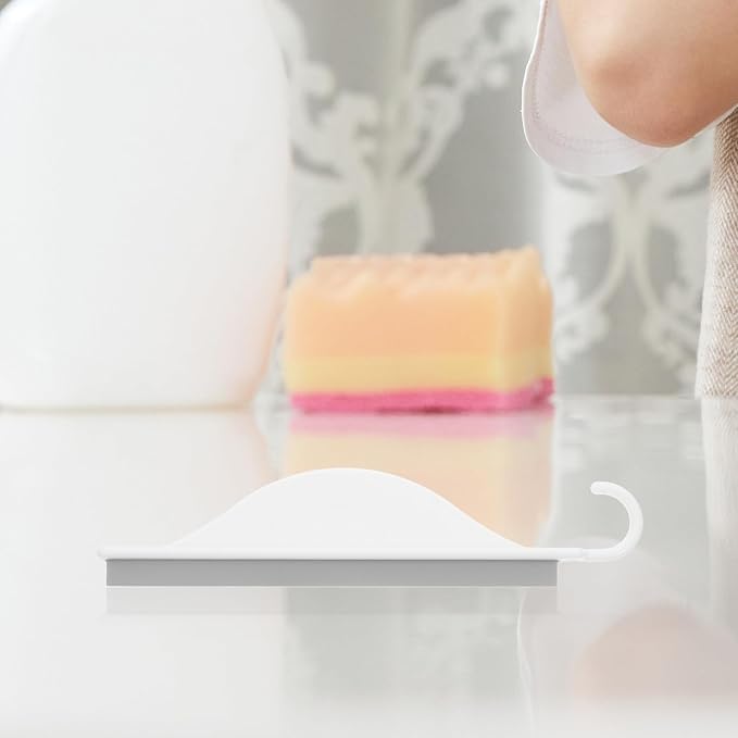 VICASKY Silicone Mini Squeegee Mirror Cleaner Tool for Bathroom Glass Shower Door Water Scraper with Suction Window Scraper for Sink and Countertop Cleaning