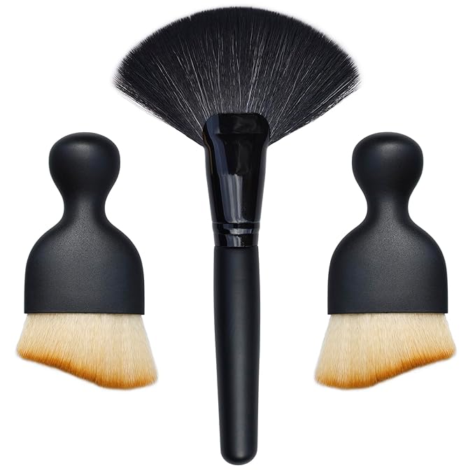 3 Pack Exquisite Microfiber Duster Brush, Car Interior Cleaning Tool, Small Barber Duster Tool, Hair Cutting Brush, Small Dust Cleaning Tools