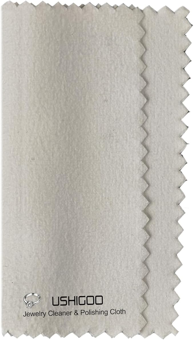 50pcs Jewelry Cleaning & Polishing Cloth for Silver,Gold,Platinum,Easy to Carry,Wipe and Care.Pre-Treated Ultrasoft Fabric with Tarnish Remover Jewelry Cleaner(3x3 White)