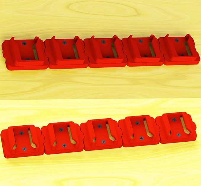 Battery Holder for Milwaukee 18 18V Battery (No Battery), 10Packs Wall Mount Batteries Storage for Wall, Work Van, Shelf, Toolbox
