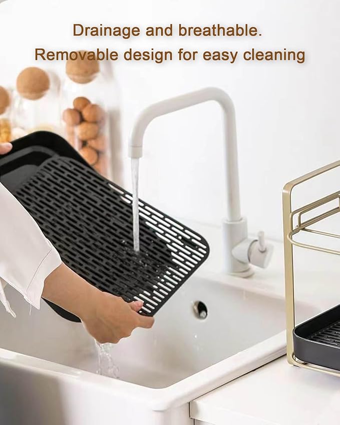 Cup Drying Rack Stand 2 Tier Organizer Countertop Station Shelf Strong Carbon Steel Multi-Functional Storage Organizer for Home Office Kitchen Coffee Cups, Mugs, Glass cups Etc Black