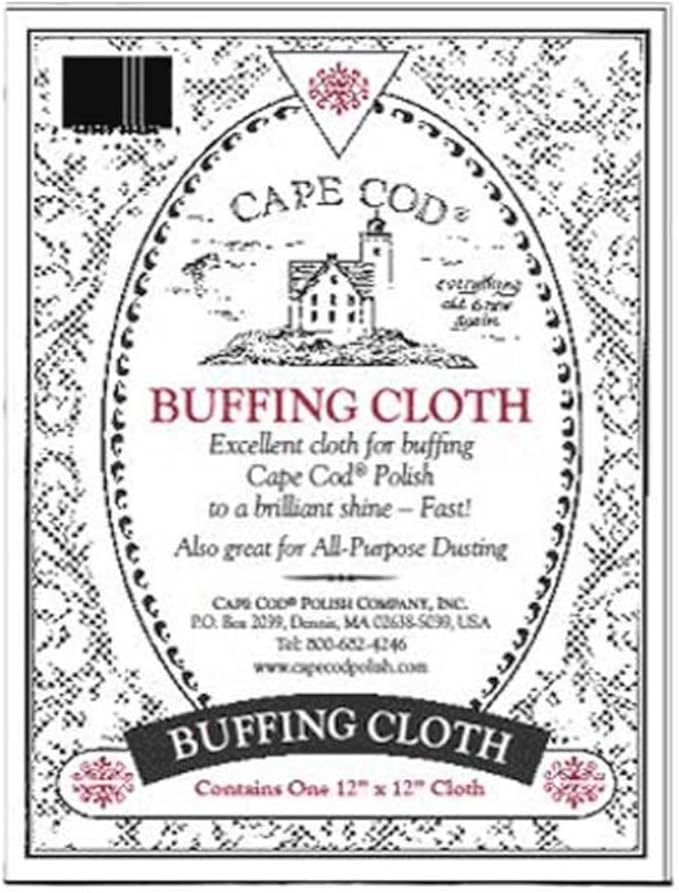 Cape Cod 12x12 Inch Buffing Cloth. Excellent Cloth for Buffing Cape Cod Polish to A Brilliant Shine-Fast! | Great for All-Purpose Dusting | Washable and Reusable