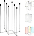 Foldable Baby Bottle Drying Rack – 8-Pole Collapsible Bottle Organizer, suitable for cups, silicone bags, and kitchen waste bags – Space-Saving Countertop Dryer for Home & Travel (Silver)