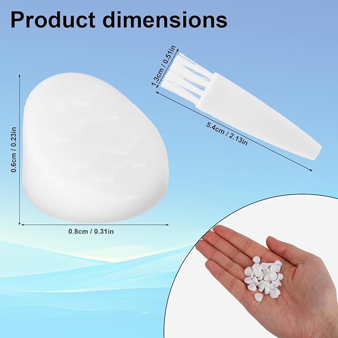 50pcs Entry Door Frame Plugs, 5/16" x 1/4" Diameter Door Window Screw Hole Plugs with Cleaning Brush for ODL/Western Reflection Frame Waterproof & Durable (White)