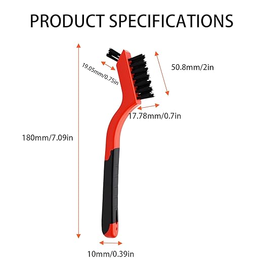 6 Pack Nylon Cleaning Brushes Set – Non-Scratch Bristles for Delicate Surfaces, Ergonomic Grip & Mini Brush – Ideal for Kitchen, Bathroom, and Daily Cleaning