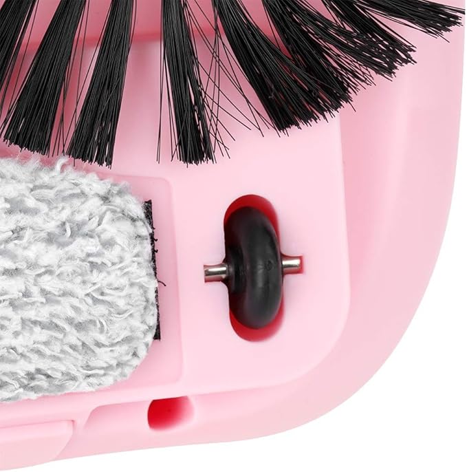 Household Hand Push Sweeper Broom Pan Floor Tools e Hand Swee for Home, Efficient Floor Sweeper for and Debris (Pink)
