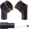 Vacuum Brush Attachment,25/35mm Horse Hair Brush with 1-1/4 to 1-3/8 Inch Hose Adapter for 1.25 Inch Vacuum Cleaner,Vacuum Attachment Soft Bristle Replacement