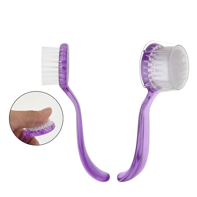 CM Pack of 4 Nail Brushes Manicure Fingernail Scrubbing Cleaning Brushes with Round Cover Long Handle for Hands Nails Toenails Cleaning
