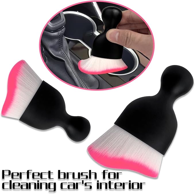 Car Interior Dust Brush, Auto Detailing Brush, Soft Bristles Car Cleaning Brushes, Tool for Air Conditioner Vents, Leather, Computer, Scratch Free, Car Interior Accessories