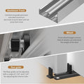Heavy Duty Bypass Sliding Closet Door Track Hardware 72",6FT Aluminium Pocket Door Track Rail Set, Smoothly and Quietly, for 2 Door System