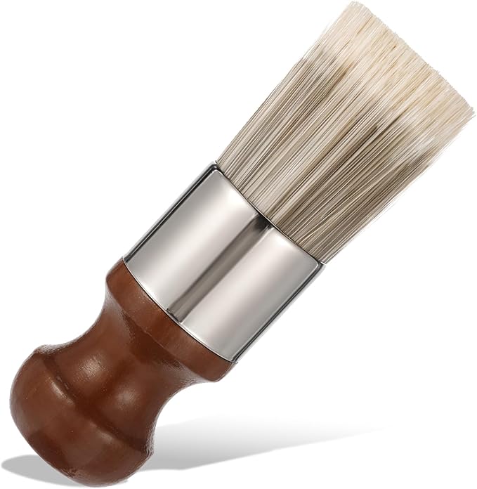Salve Brush for Leather Furniture, Soft Nylon & Polyester Bristles, Leather Cleaning Brush with Wooden Handle for Furniture Home Leather
