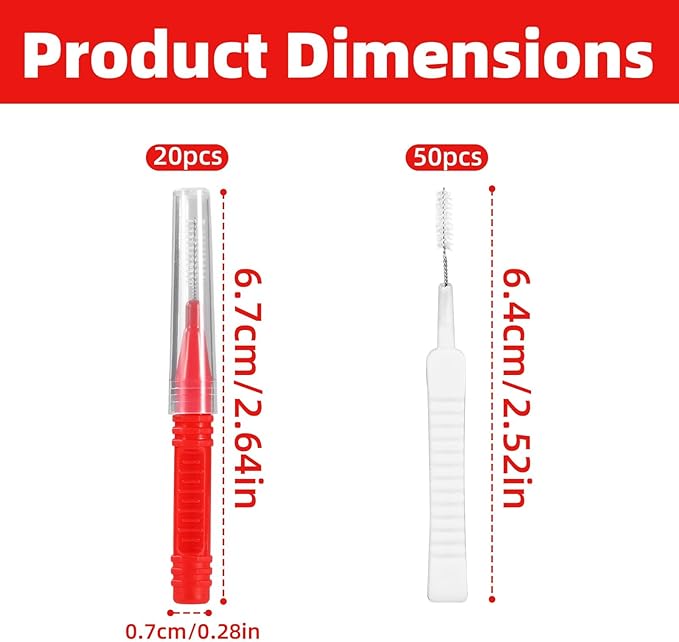 70pcs Shower Head Cleaning Tools, Including 20 Cleaning Brushes and 50 Shower Hole Cleaner Picks Brushes Unclogger Accessories for Showerhead Small Holes Faucets Sink Gaps Nozzles(Red & White)