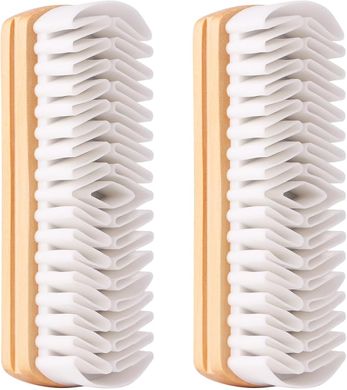 2Pcs Suede Cleaning Brush,Suede Eraser Kit for Shoes,Boots,Jackets, Bags, and Sofas, Wooden Handle Suede Shoe Cleaner by RARKVEN
