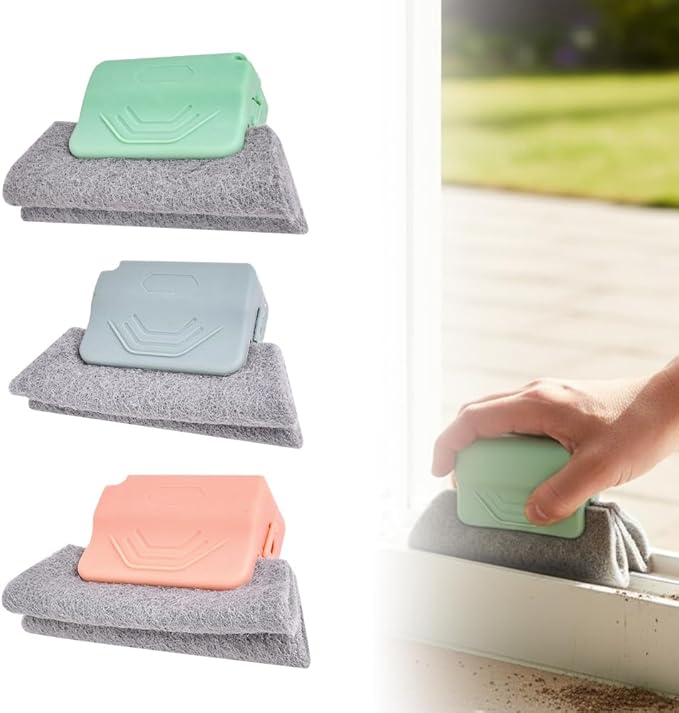 Magic Window Track Cleaner, 2026 New Window Groove Cleaning Brush Tools Set, Hand-held Window Track Cleaner Brushes Tools Set for Window lides Gaps Tile Lines Shutter Car Vents (3Pcs Mix)