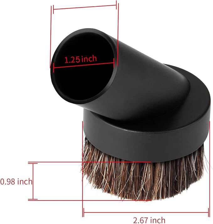 Lamoutor 2Pcs Soft Bristle Vacuum Brush Round Brush Vacuum Attachment Universal Vacuum Dust Brush for Most Vacuum Cleaners Accessories
