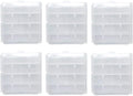 Battery Storage Case for AA/AAA, Battery Holder Box (6Pack Clear)