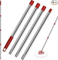 4 Section Spin Mop Replacement Handle for O Cedar Mop Handle for Ocedar Spin Mop Handles to Floor Clean Adjustable 30" to 58" Length Mop Stick Pole Handle, American Screw Joint (Mop Head Not Included)