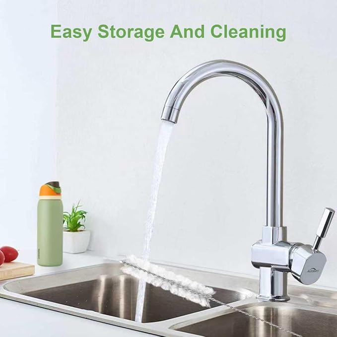 6 Pack Straw Cleaner Brush Set | 12 Inch 300mm Extra Long Straw Brush & Bottle Brush for Deep Cleaning | Compatible with Reusable Straws, Stanley Cup, Tumblers, Water Bottles | 4 Inch 100mm Bristles
