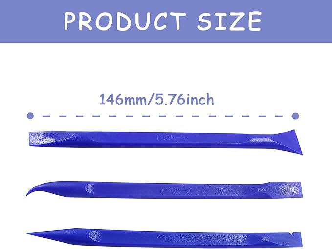 9Pcs Carbon Fiber Scraper Cleaning Tool Non-Scratch Plastic Multi-Purpose Stiff Scraper Pen-Shaped Scraper Tool for Paint, Stickers Label, Food, Tight Spaces, Crevices, Kitchen (Blue)