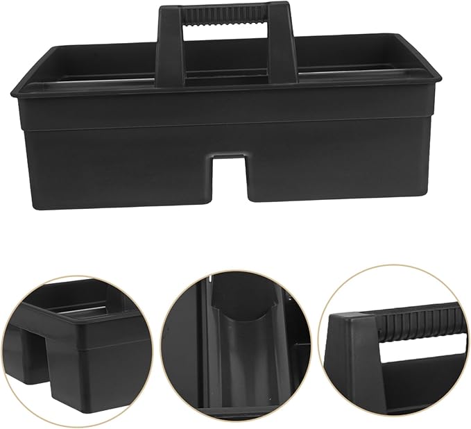 Gadpiparty Heavy-duty Compartment Cleaning Portable Plastic Tool Organizer with Handle for Home and for Cleaning Supplies and Versatile Storage