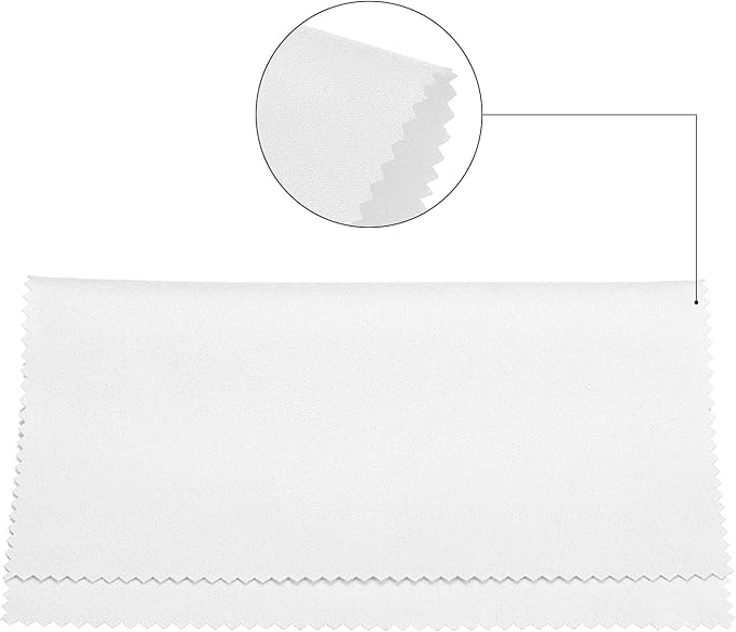 PATIKIL Eyeglass Microfiber Cleaning Cloth 7"x6", 12 Pack Glasses Cleaning Cloth Soft Suede Wipe Screen Cloth for Camera Lens Eyeglasses Screens in Individual Vinyl Pouch, White