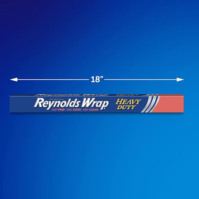 Reynolds Wrap Heavy Duty Aluminum Foil, 18 Inch Width, 75 Square Feet